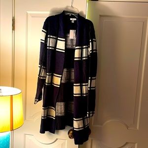 Plaid Sweater Jacket